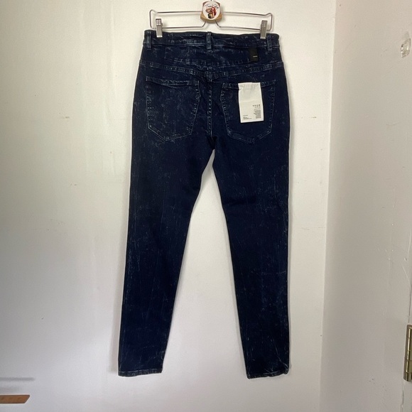 Zanerobe Jeans‎ Mens Joe Blow Button Fly Dark Blue Acid Wash Denim Size 32 NWT - Picture 2 of 13